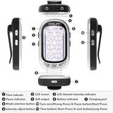 CESLIFF Dual Channel TENS EMS Unit Large Screen 24 Modes 36 Levels Intensity Muscle Stimulator, Rechargeable Electric Pulse Massager TENS Machine for Lower Back Neck Shoulder Pain Relief with 10 Pads