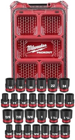 Milwaukee Socket Set MET & SAE IMP 1/2IN 49-66-6804