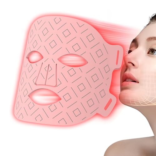 AISZG Red Light Therapy for Face,Mothers Day Birthday Women Mom Her Girlfriend Wife,LED Face Mask Light Therapy with Rechargeable and Multi-Color
