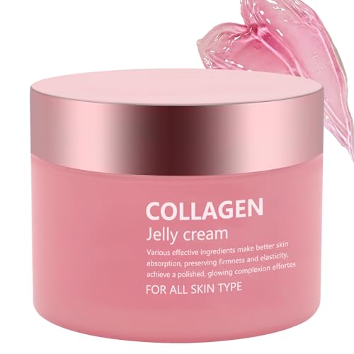 Collagen Jelly Cream - Contains Niacinamide & Freeze Dried Hydrolyzed Collagen -Elasticity & Hydration, Reduce Fine Lines & Dullness, Korean Skin Care For All Skin Types (3.38 fl.oz)