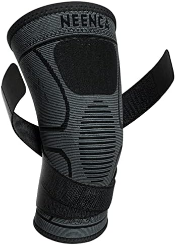 NEENCA Knee Braces for Knee Pain- 2 Pack Knee Sleeves for Pain Relief Set, Knee Compression Sleeves with Adjustable Straps for Best Fit, for Sports, Runner, Meniscus Tear, ACL, Arthritis, Joint Pain..