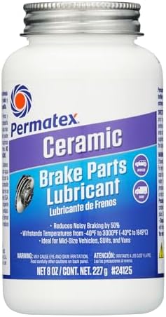 Permatex 24125 Ceramic Extreme Brake Parts Lubricant, 8 oz., Pack of 1