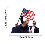 Donald Trump 2024 Car Sticker Car Window Decal,Cling Sticker of Vehicles,Funny Automotive Truck Decals Ride with Trump,PVC Waterproof Non-Fading Trump Merchandise Sticker (B)