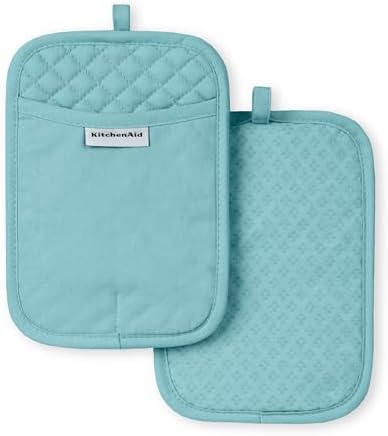 KitchenAid Asteroid Pot Holder 2-Pack Set, Mineral Water, 7"x10"