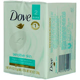 Dove Sensitive Skin Unscented Hypo-Allergenic Beauty Bar 4 oz, 2 ea (Pack of 4)