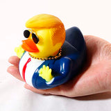 Rubber Ducks Car Duck Dashboard Decoration Squeak Trump Ducks Toys Car Ornaments Car Décor Accessories with Sunglasses and Golden Necklace