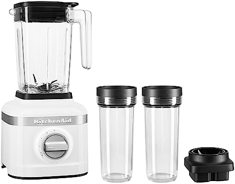KitchenAid K150 3 Speed Ice Crushing Blender with 2 Personal Blender Jars - KSB1332Y - White, 48 oz