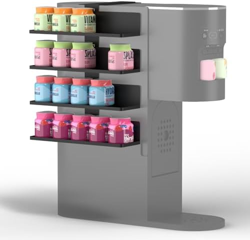 Flavor Storage Holder Compatible With Ninja Thirsti, Side-mounted 4-tier flavore water drops organiser, space-saving design, easy to access,Holds 20 Flavore Water Drops