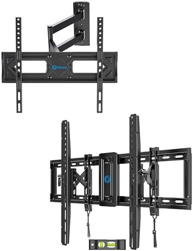 Pipishell Full Motion TV Wall Mount for 26-60 Inch Flat Curved TVs PIMFK3, Advanced Tilting TV Wall Mount for 42-90 inch TVs up to 132 lbs PIAT3