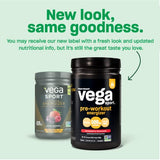 Vega Sport Pre-Workout Energizer, Strawberry Lemonade - Pre Workout Powder for Women & Men, Supports Energy and Focus, Electrolytes, Vegan, Keto, Gluten Free, Non GMO, 1.1 lbs