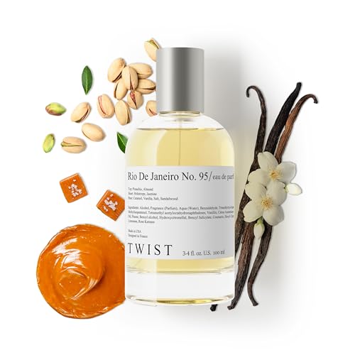 Twist Rio De Janeiro No. 95 Inspired by S. D. Janeiro's 62 Pistachio & Salted Caramel, Long Lasting Perfume For Women, Paraben Free, Vegan, Clean Ingredients, Fragrance - Spray 100 ml | 3.4 fl. oz.