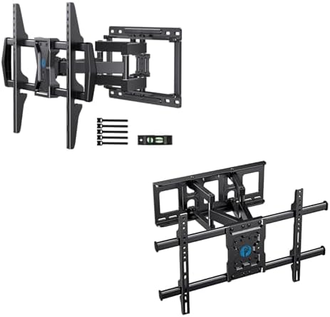 Pipishell Full Motion TV Wall Mount for Most 37-75 inch TVs up to 100 lbs, PILF6 & Pipishell Full Motion TV Wall Bracket for 37-75 Inch TVs up to 132lbs, PILFK1