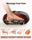 Foot Massager Machine with Heat, Gifts for Women Men, Electric Shiatsu Foot Massager with Deep Kneading, Remote and Compression for Plantar Fasciitis and Neuropathy Pain, Fits Feet Up to Men Size 12