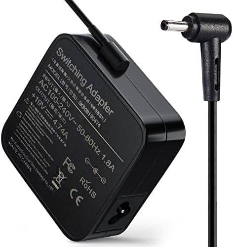 90W Laptop Charger for Asus Vivobook 15X 14X 16X 17X K1703Z M1703Q M1603Q D1603Q Y1603C Asus ExpertBook B1500 P2451F P751J Asus Q529Z Q524U Q534U UX533F UX480F U500V UX51V Power Cord 4.5 mm×3.0 mm