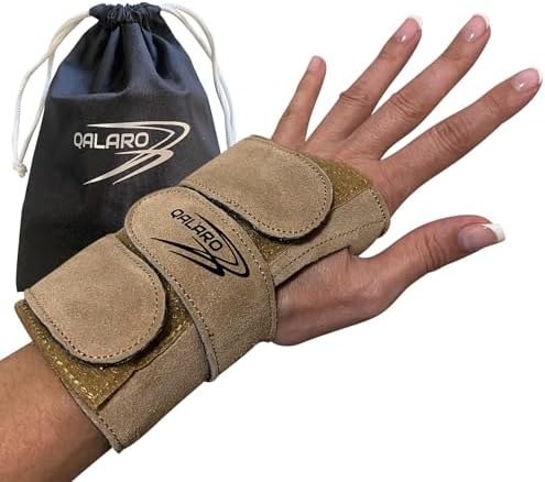 Suede Wrist Supports (Pair) with Bag | Gymnastics, Acrobatics, Cheer Adjustable Wrist Guards | Wrist Injury Prevention | Wrist Support Brace Hand Wraps