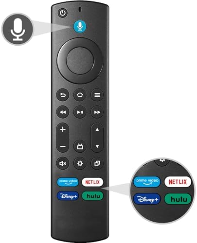 Replacement Voice Remote for Insignia/Toshiba/Pioneer Fire Smart TVs, Compatible for AMZ Streaming Device Series Smart TVs