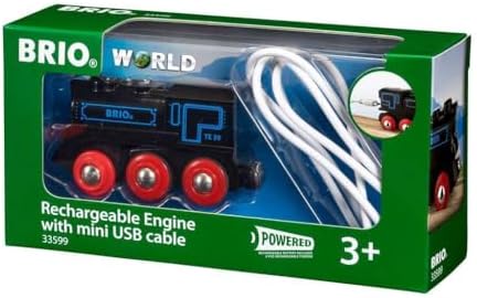 BRIO World - 33599 Rechargeable Engine | Battery-Powered Toy Train for Kids Aged 3+