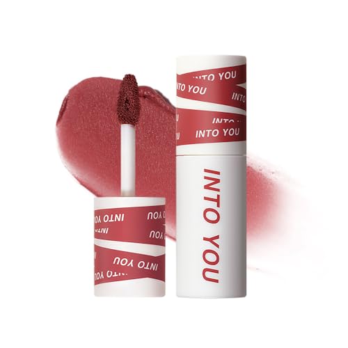 INTO YOU Matte Lipstick for Women, Matte Red Lipstick Long Lasting, Multi-Purpose for Lips and Cheek, Non-Stick Cup Not Fade Lip Stain Makeup Cosmetics Official Directly (EM07)