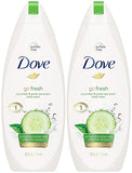 Dove Body Wash 11 Ounce Go Fresh Cucumber & Green Tea, 11 Fl Oz (Pack of 2)