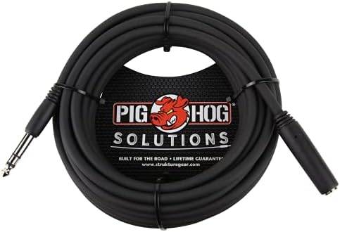 Pig Hog PHX14-25 1/4" TRSF to 1/4" TRSM Headphone Extension Cable, 25 Feet