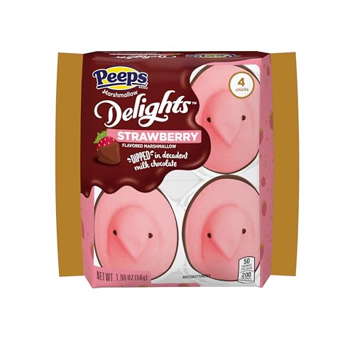 Peeps Easter Milk Chocolate Dipped Strawberry Delights Chicks - 1.98/4ct - Gluten Free