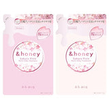 & HONEY Pixie Moist Silky / White Cherry Blossom Shampoo and Treatment Refill Pair Set [Shampoo Refill 350mL / Treatment Refill 350g] <2024 Limited>