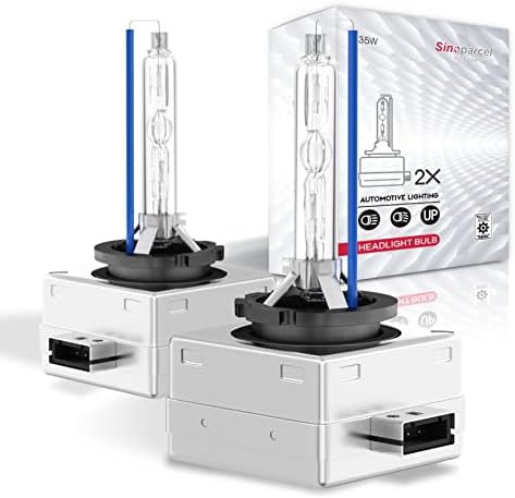 Sinoparcel D1S Xenon HID Headlights Bulb - 8000K 35W High Low Beam 66144 66140 85140 85415 Replacement Bulb - Pack of 2