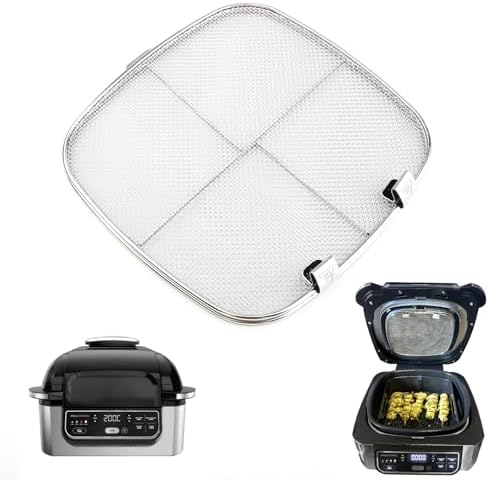 Stainless Steel Replacement Splatter Shield for Ninja Foodi AG301,Air Fryer Splatter Screen,Fine Mesh Splatter Screen for Ninja Foodi 5 in 1 Indoor Grill Air Fryer AG300 AG300C AG301C AG302 AG400