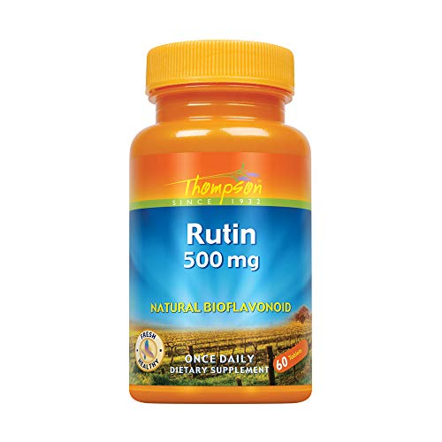 Thompson Rutin 500mg | Bioflavonoid and Antioxidant | Healthy Vascular System Support | Non-GMO & Vegan | 60 CT