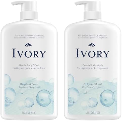 Ivory Mild & Gentle Body Wash, Original Scent, 35oz (Pack of 2)