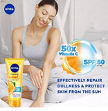 Nivea Extra Bright Super C+ Vitamin Body Serum Sunscreen, SPF50+ PA+++ Size 320 ml, 10.82 Oz (Pack Of 1)