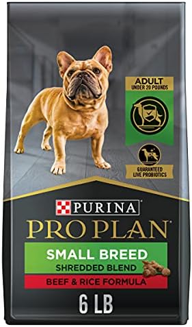 Purina pro plan High Protein Small Breed Dog Food, Shredded Blend Beef & Rice Formula - 6 lb. Bag