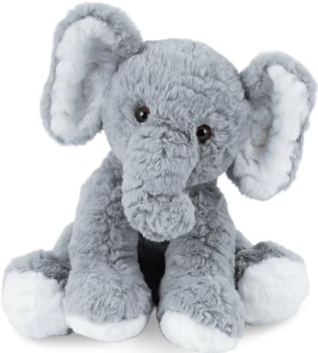 Elephant Stuffed Animals Soft Plush Toy for Girls Boys,12" Grey Soft Huggable Gifts for Birthday