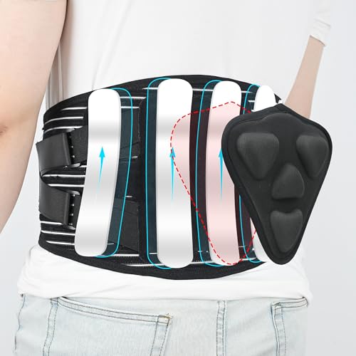 Back Brace for Lower Back Pain Women Men, Adjustable Lumbar Support Brace with Bionic Support System, Breathable Lower Back Brace for Work, Herniated Disc, Sciatica, Scoliosis (Large)