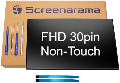 SCREENARAMA New Screen Replacement for Asus Zenbook Q407 Q407I Q407IQ (30pin) FHD 1920x1080 IPS LCD LED Display with Tools and Tape