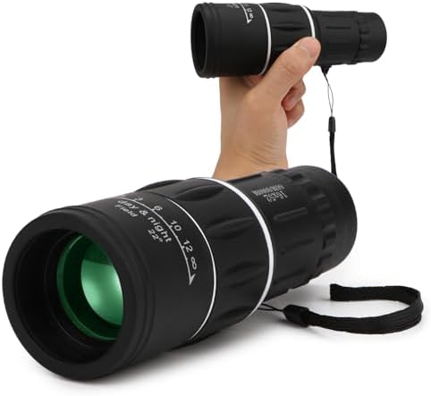 Rongon Monocular Telescope High Definition Monoculars 16x52 High Power Dual Focus Mini Monocular BAK-4 Prism and FMC Lens Monocular Suitable for Hunting/Bird Watching/Wildlife/Travel