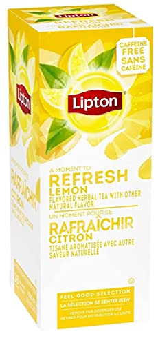 Lipton Lemon Flavor Herbal Tea - 28 tea bags per box, 6 boxes per case