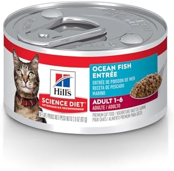 Hill's Science Diet Adult 1-6, Adult 1-6 Premium Nutrition, Wet Cat Food, Ocean Fish Minced, 2.9 oz Can, Case of 24
