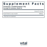 Vital Nutrients Inositol Powder | Myo Inositol to Support Energy, Metabolism and Ovarian Function* | Vegan Supplement | Gluten, Dairy and Soy Free | 56 Servings
