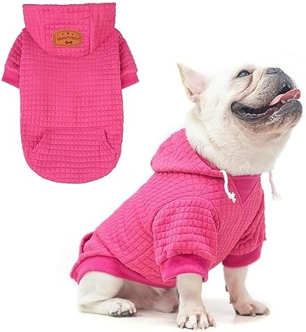 BEAUTYZOO Dog Hoodie for Small Medium Large Dogs, Winter Fall Warm Dog Clothes for Puppy S M Sized Dogs Girl Boy, Dog Sweater Shirt Hoodies with Pocket Bulldog Pitbull Cat Clothing Coat