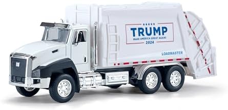 President Donald Trump 2024 Truck Toys,Trump Garbage Truck,2024 Election Souvenirs,Garbage Truck 1:50 Scale Pull Back Metal Model Car Toys Gift for Trump Fans