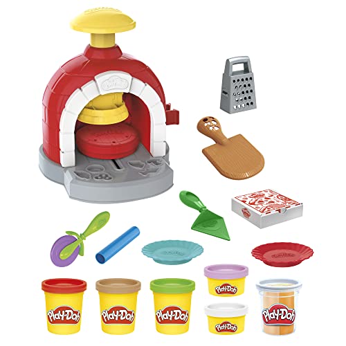 Play-Doh Kitchen Creations Pizza Oven Playset with 6 Cans & 8 Accessories, Back to School Classroom Supplies, Play Food & Cooking Toys, Preschool Toys, Ages 3+