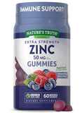 Zinc Gummies | 50mg | 60 Count | Vegan, Non-GMO & Gluten Free Supplement | Mixed Berry Flavor | by Natures Truth