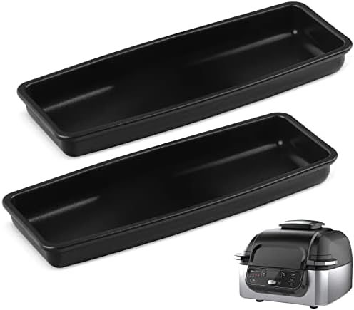 IMPRESA [2 Pack] Veggie Trays for Ninja Foodi AG400 / AG300 Series – Non-Stick to Cook Veggies, Eggs, and More – Tray Accessory for Your Indoor Grill and Air Fryer