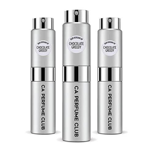 CA Perfume Club Impression of Mntle Chocolate Greedy For Women & Men Replica Version Fragrance Dupes Concentrated Long Lasting Eau de Parfum Spray Refillable Atomizer Bottle 0.27 Fl Oz-X3