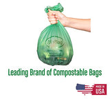 BioBag (USA), The Original Compostable Bag, 2.6 Gallon, 100 Total Count, 100% Certified Compostable Kitchen Food Scrap Bags, Kitchen Compost Bin Compatible