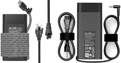 65W USB C HP Laptop Charger， Replacement 150W HP Laptop Charger for HP ZBook