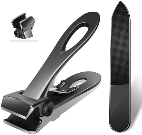 Straight Nail Clipper, Toe Nail Clippers for Thick Toenails with 17mm Wide Jaw Opening, Extra Big Toenail Clippers for Cutting Ingrown Toenails, Heavy Duty Nail Clippers, Adult, Boys, Seniors