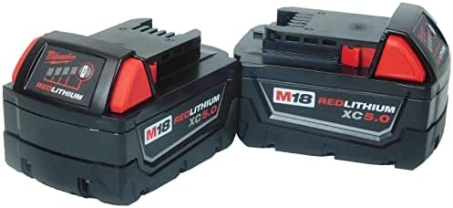 Milwaukee 48-11-1852 M18 REDLITHIUM XC 5 Ah Lithium-Ion Extended Capacity Battery (2-Pack)