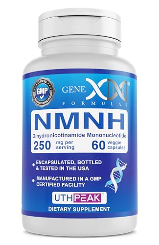GENEX 250mg NMNH (60 Capsules - 30 Servings) | Uthpeak™ NMNH (Dihydronicotinamide Mononucleotide) NAD+ Precursor for Healthy Aging - Non-GMO, Gluten-Free, Vegetarian